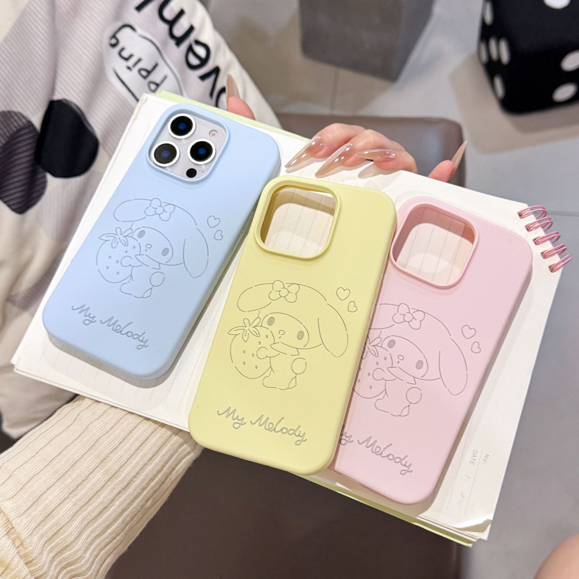 Funda de silicona anticaída con gráfico líquido Melody para Apple iPhone 17 Pro Max, funda de silicona anticaída para Apple 17