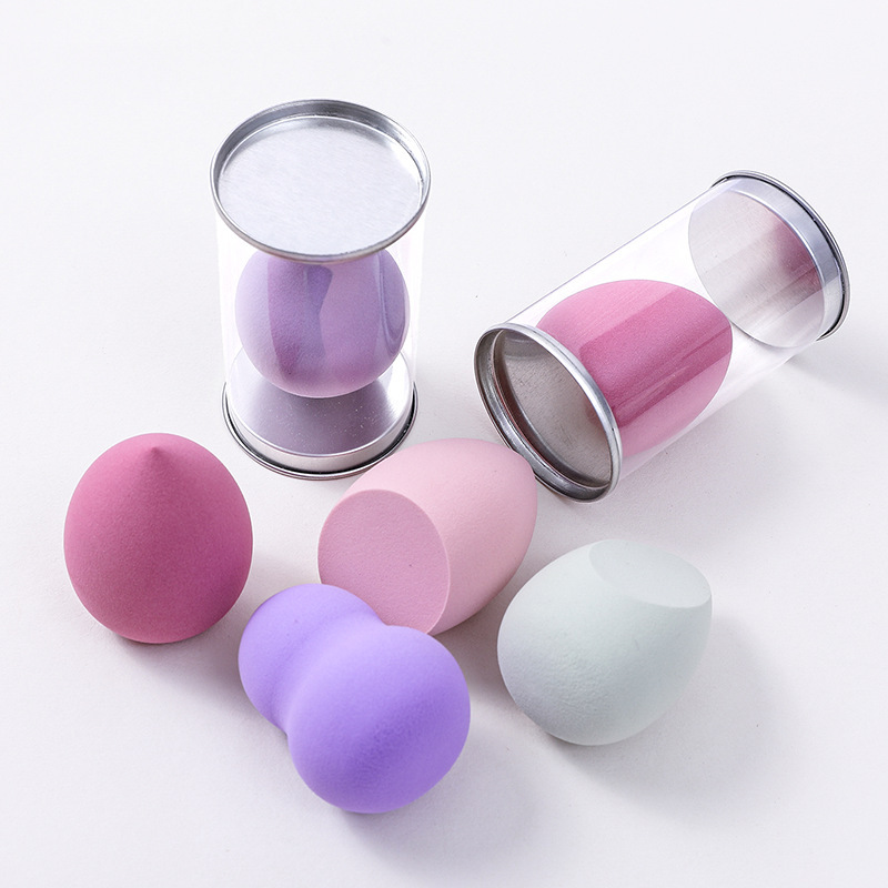 Huevo de maquillaje transfronterizo envasado independiente polvo de cojín de aire para secar y húmedo de calabaza de doble propósito goteo de maquillaje esponja de maquillaje huevo de maquillaje de color