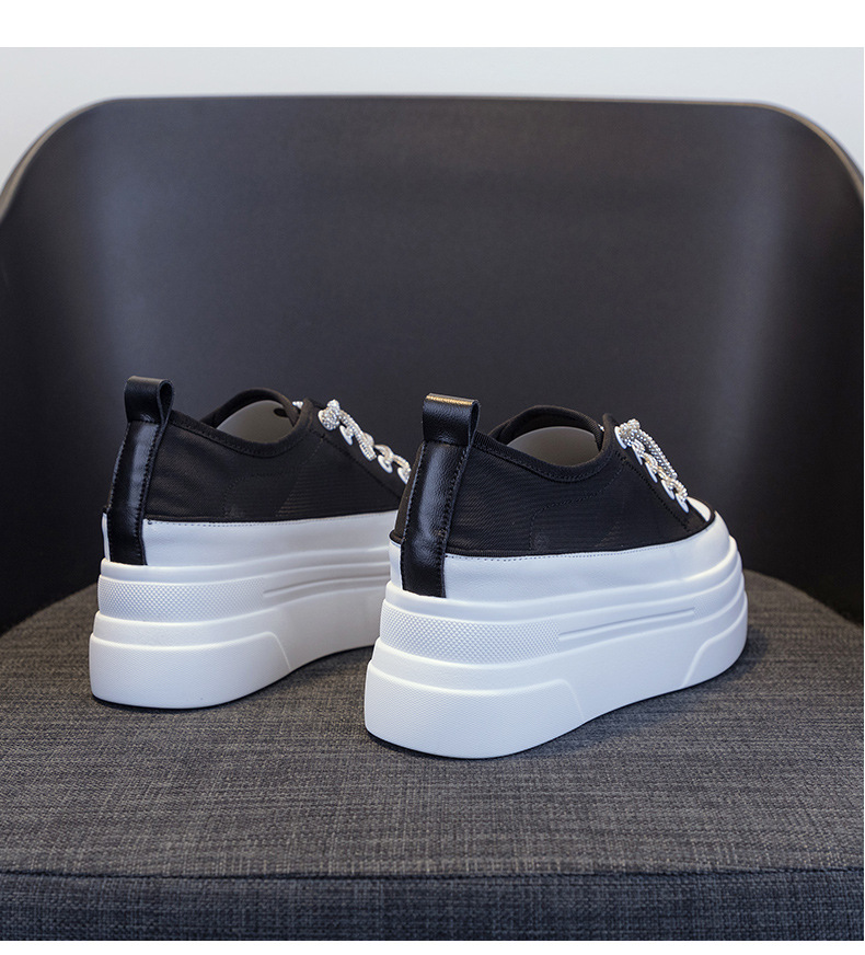 Giày sneaker nữ đế dày lưới thoáng khí tăng chiều cao mùa hè 2026 — M2227 Cam, M2227 Đen, M2227 Trắng chi tiết 14