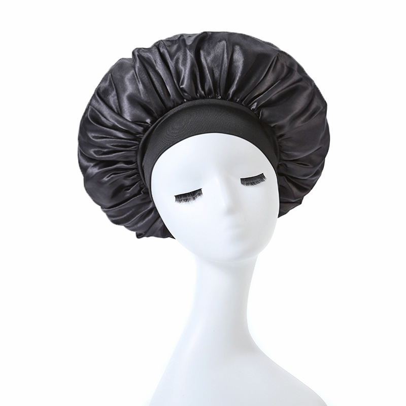 Amazon transfronterizo amplio borde alto elástico sombrero de dormir sombrero de quimioterapia sombrero para el cabello sombrero para el cabello seco