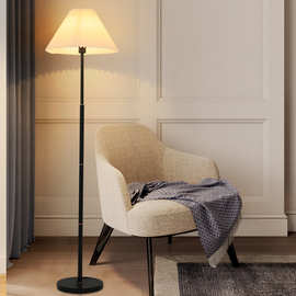 复古风百褶美式轻奢客厅落地灯床头卧室书房样板间氛围感立式台灯