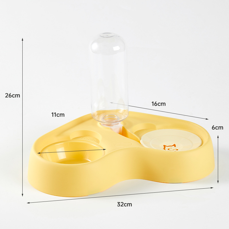 Mascota gato alimentación alimentador de agua automático de recarga de agua de gato tazón de agua anti-Golpe de arroz tazón de cuello de protección tazón de gato doble tazón