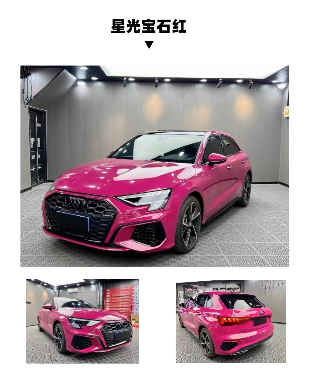 Car Color Change Film PET Base Crystal Piano Black Porcelain Blue Lavender Glacier Blue Whole Car Roll Film