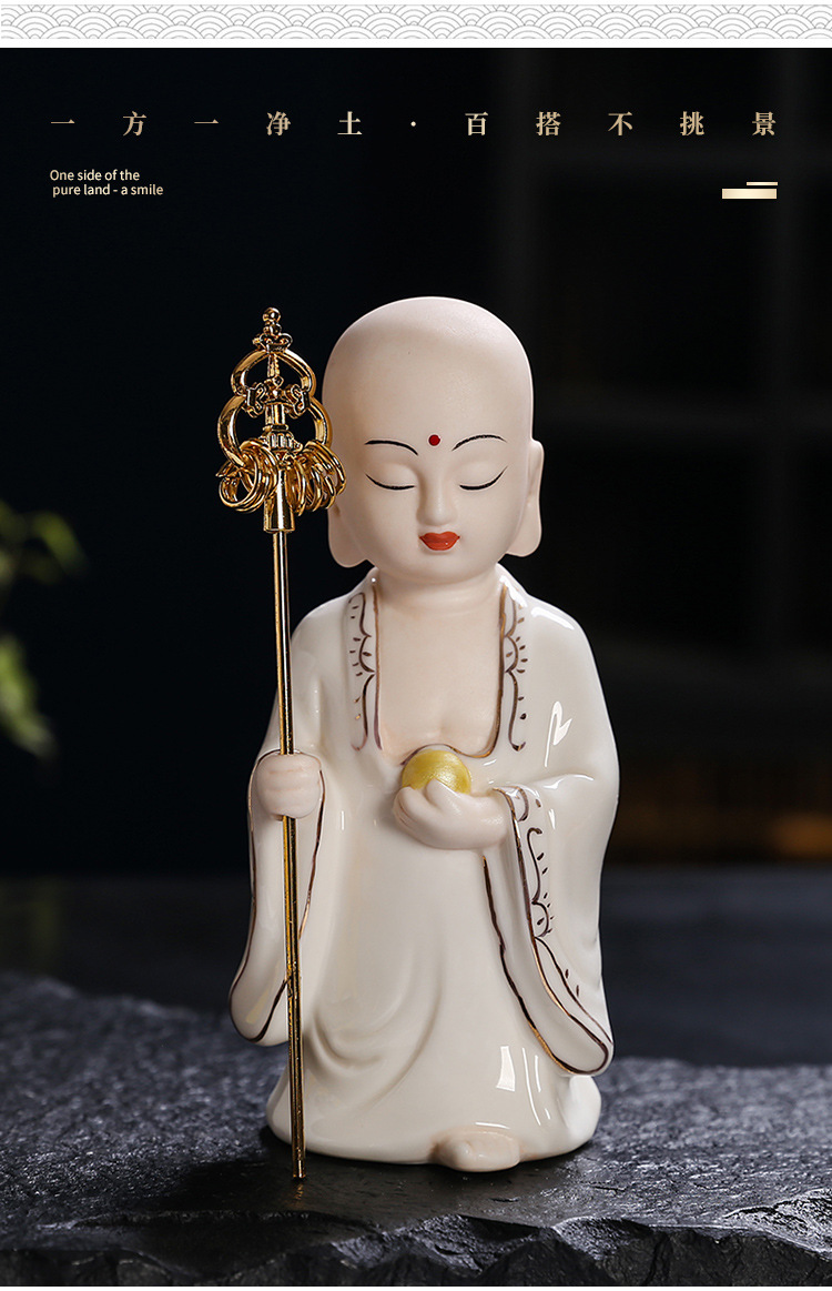 Maitreya Buddha Sitting in Meditation, Maitreya Buddha Ceramic Statue, Large Belly Buddha for Peace and Safety, Wholesale Manufacturer, Car Decoration