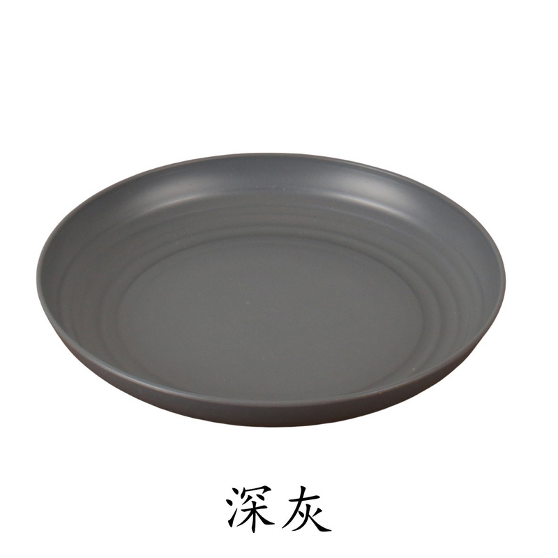 小麦わらプレート 家庭用食器 高級感プラスチックフルーツプレート 大型丸皿 サラダ・デザート・スナックプレート|undefined