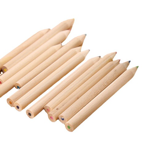 Kraft paper barrel colored pencils, logs, color lead, children's painting supplies, coloring graffiti pens, primary school students 'stationery