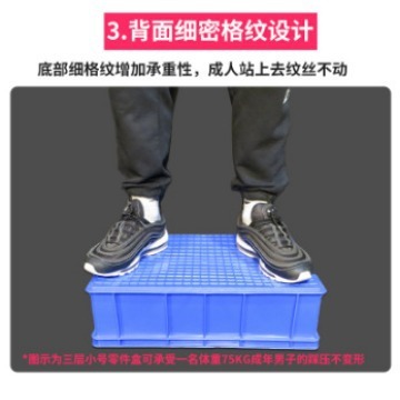 プラスチック箱回転箱長方形部品箱プラスチック箱ゴム枠材料ねじ箱金物工具物流箱|undefined
