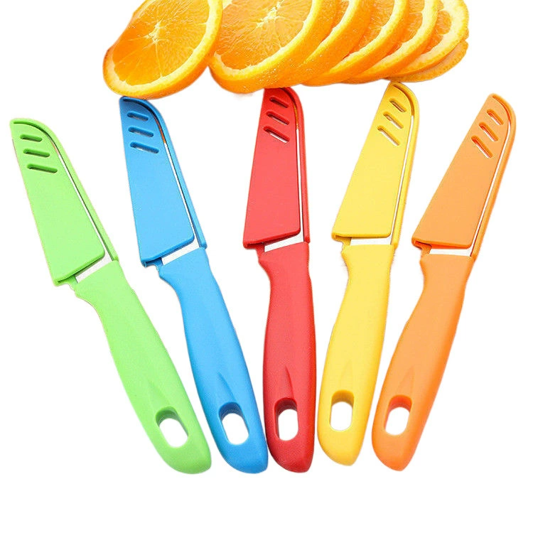 Fruit plastic handle stainless steel for home use, handheld pocket knife