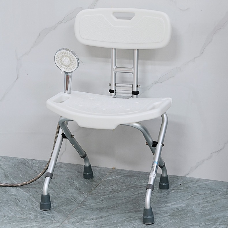 Taburete de baño para ancianos, respaldo, silla plegable, silla de ducha, baño, silla de baño para mujeres embarazadas, taburete antideslizante, baño
