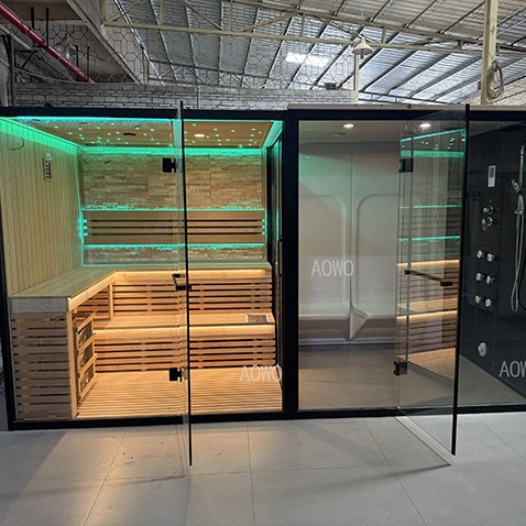 Fabricantes de suministro de casa club de la familia toda la sala de ducha de vapor seco sala de vapor húmedo separación de secos y húmedo una ducha de vapor