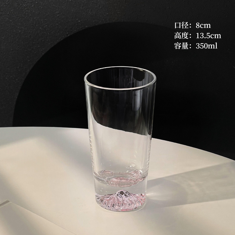 ins风琥珀色观山杯富士山杯高颜值玻璃水杯家用威士忌酒杯咖啡杯|undefined