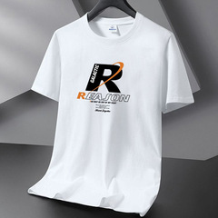 夏の新しいレタープリント半袖Tシャツトレンディなブランドトレンドの男性と女性のゆったりとした通気性