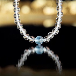 Ruth Bracelet Natural White Crystal Bracelet Aquamarine Transfer Bead Bracelet Casual Ball Bead Bracelet Little Red Book Douyin