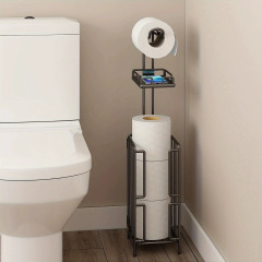 クロスボーダー鉄垂直ペーパータオルホルダー取り外し可能な床置き家庭用トイレットペーパーロール収納バスルーム収納ペーパータオルホルダー