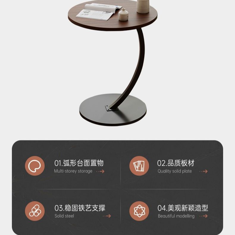 Small minimalist console table for small living rooms, sofa side table, mini coffee table for balconies, bedrooms, and headboards, corner stand