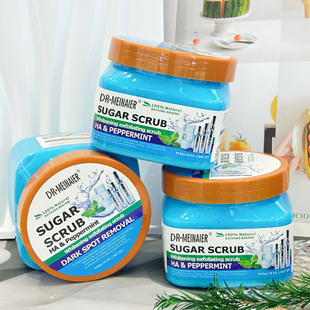 Cross-Border Mint Sea Salt Bath Scrub Sugar 650g Bath Salt Bath Salt Scrub Cleansing Exfoliation Chicken Skin Removal