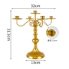 5 golden iron candlesticks