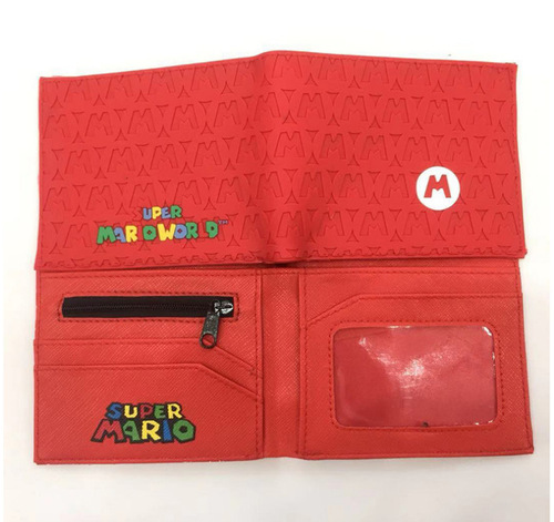 Mary Wallet super mario anime peripheral Mario student short two-fold wallet card holder coin purse