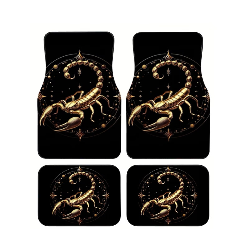 Simple design car floor mats, cross-border car interior dust-proof mats, four-piece set, wear-resistant, easy to clean, universal floor mats