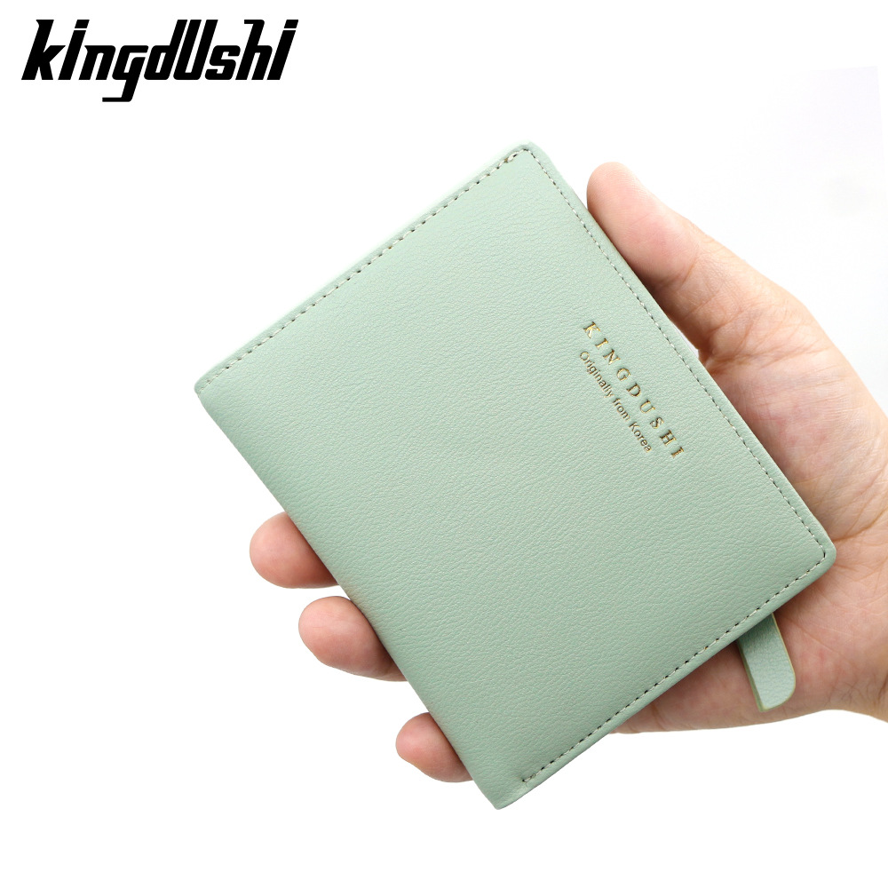 Nueva billetera corta para mujer, billetera urbana simple pu color Morandi, monedero, embrague, tarjeta de múltiples tarjetas