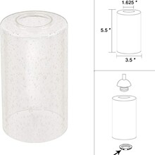 气泡 玻璃灯罩带照明装置配件的透明玻璃灯具外壳换件