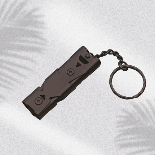 EDC tool whistle, survival whistle, outdoor survival and life-saving, stainless steel double-tube whistle, field life-saving whistle