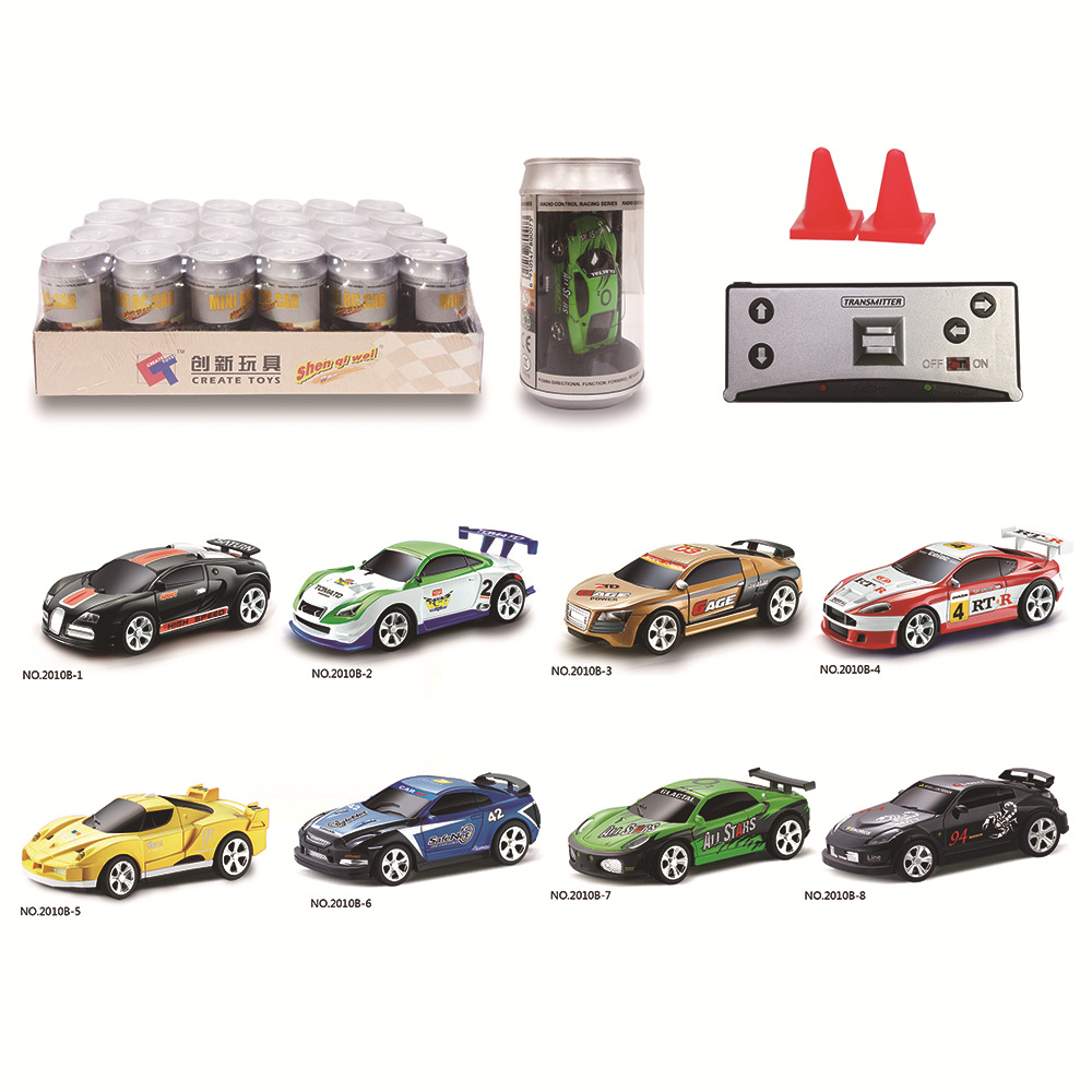 Yi La enlatada mini coche de control remoto Coca Cola puede coche de carreras de deriva de alta velocidad 1:58 coche de juguete para niños 2010B