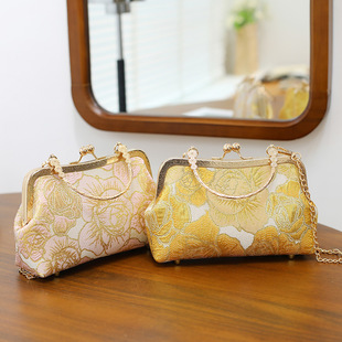 New Finished Product Simple Cheongsam Bag Crossbody Three-Purpose Handbag Cross-Border Women's Bag Womenbag Gift Bag Live Broadcast