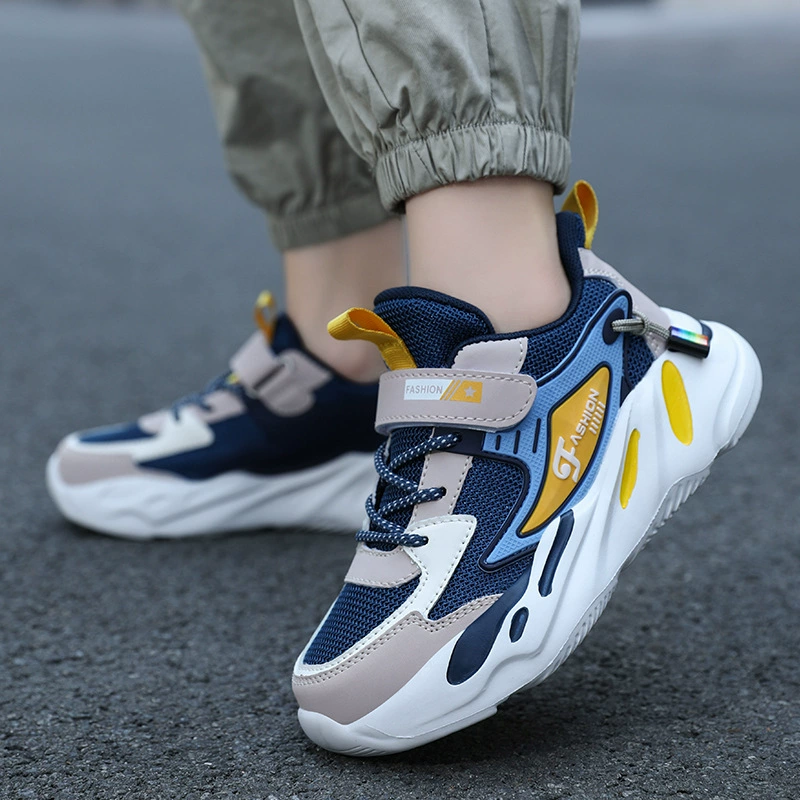 Дышащая нескользящая спортивная обувь для учащихся начальной школы с толстой подошвы