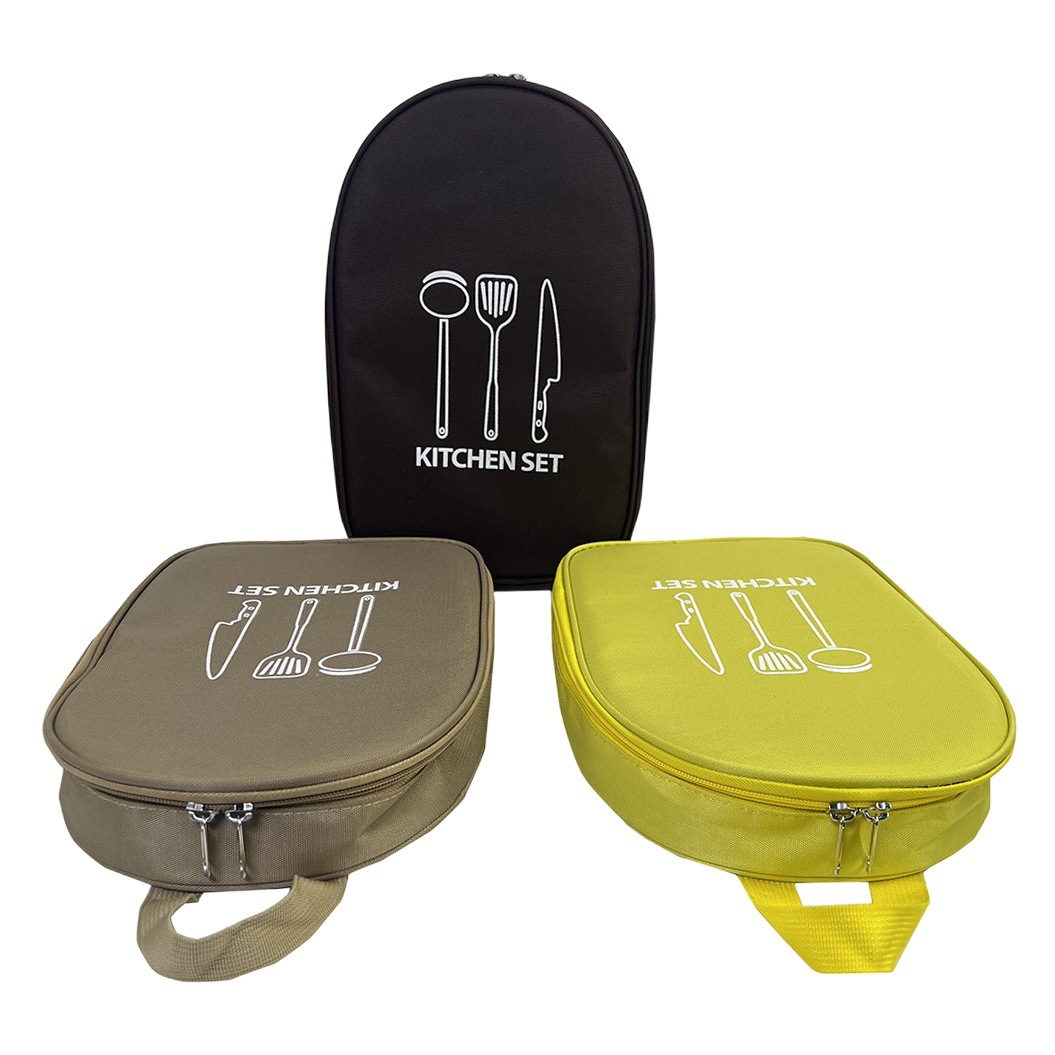 Acampar al aire libre utensilios de cocina bolsa de almacenamiento conveniente portátil camping barbacoa utensilios de cocina camping cuchillos viaje vajilla bolsa