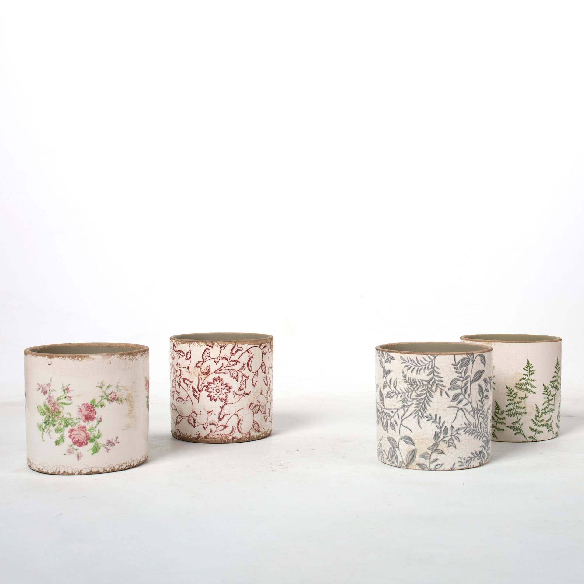 中国风古典复古做旧陶瓷花瓶花盆绿植盆陶花罐青花罐古典家居软装