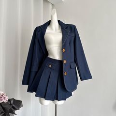 西装连衣裙女2025新款松弛高级感开春小个子开春韩系穿搭一整套装