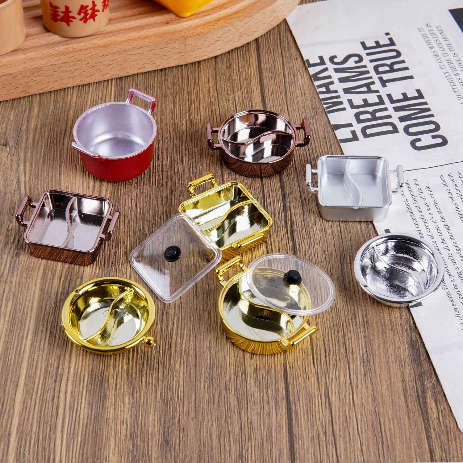 Simulación en miniatura tazón de comida y Juego Mini plato azul y blanco tazón de porcelana jugar casa cocina decoración hecha a mano accesorios de bricolaje al por mayor image 3