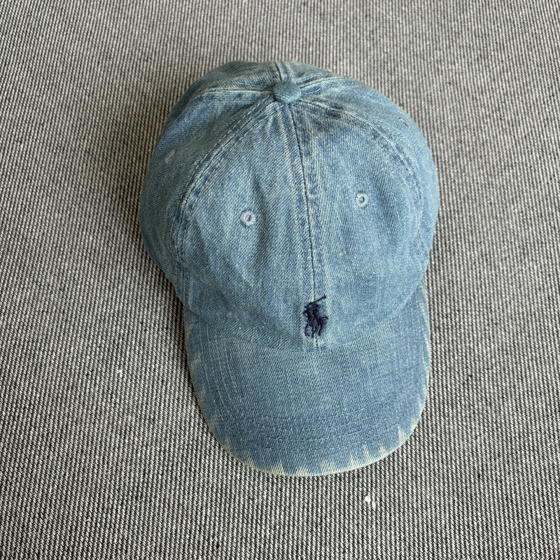 Foreign Trade RL Cotton Baseball Cap Ruff Denim Cap Men's and Women's Couple Ma Biao Embroidery Washed All-match Hat
