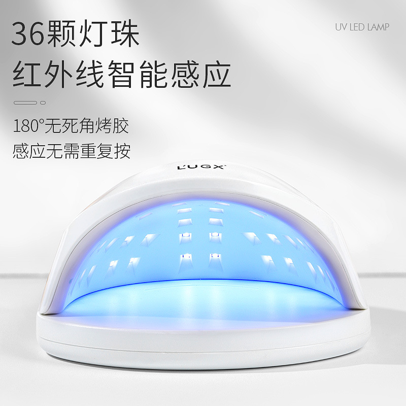 LUGX ouliyuan nueva máquina de fototerapia de uñas recargable portátil 60w inducción de almacenamiento de energía lámpara de cocción inalámbrica de secado rápido