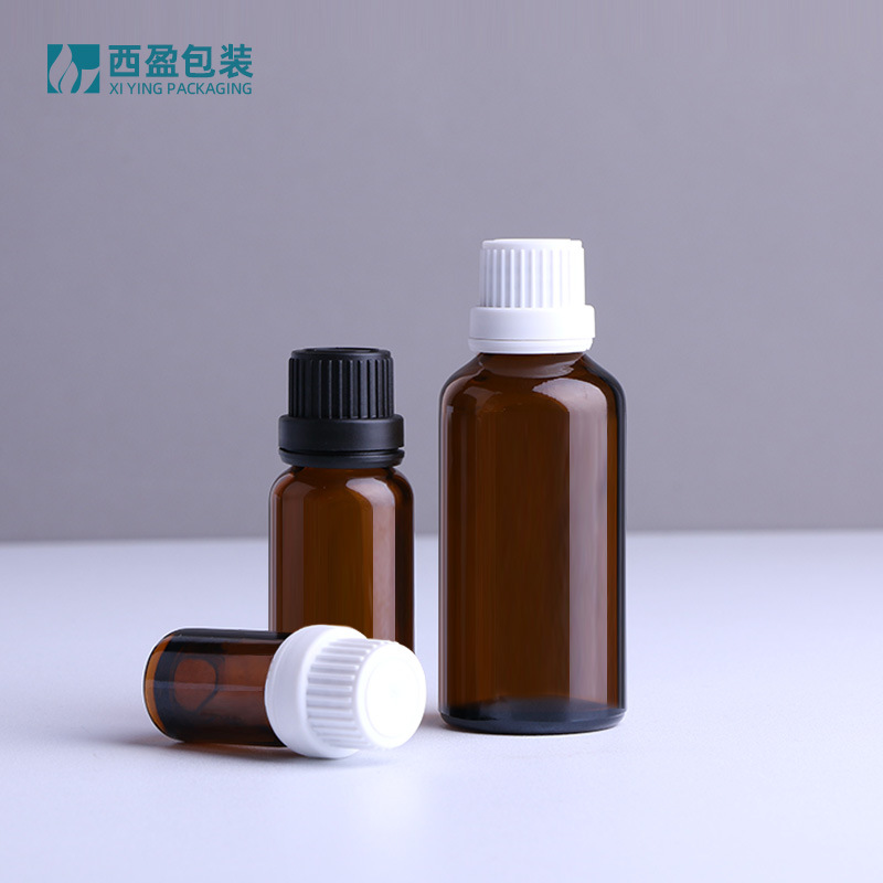 现货YBA10  10ml 国产茶色避光精油瓶配大头盖化妆品香薰分装瓶