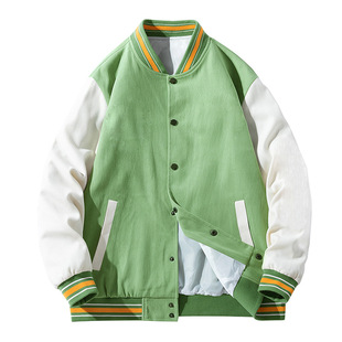 2025 Baseball Uniform American New Trendy Pure Color Men's Jacket Spring & Fall Thin Student Fashion Versatile Couple Wear