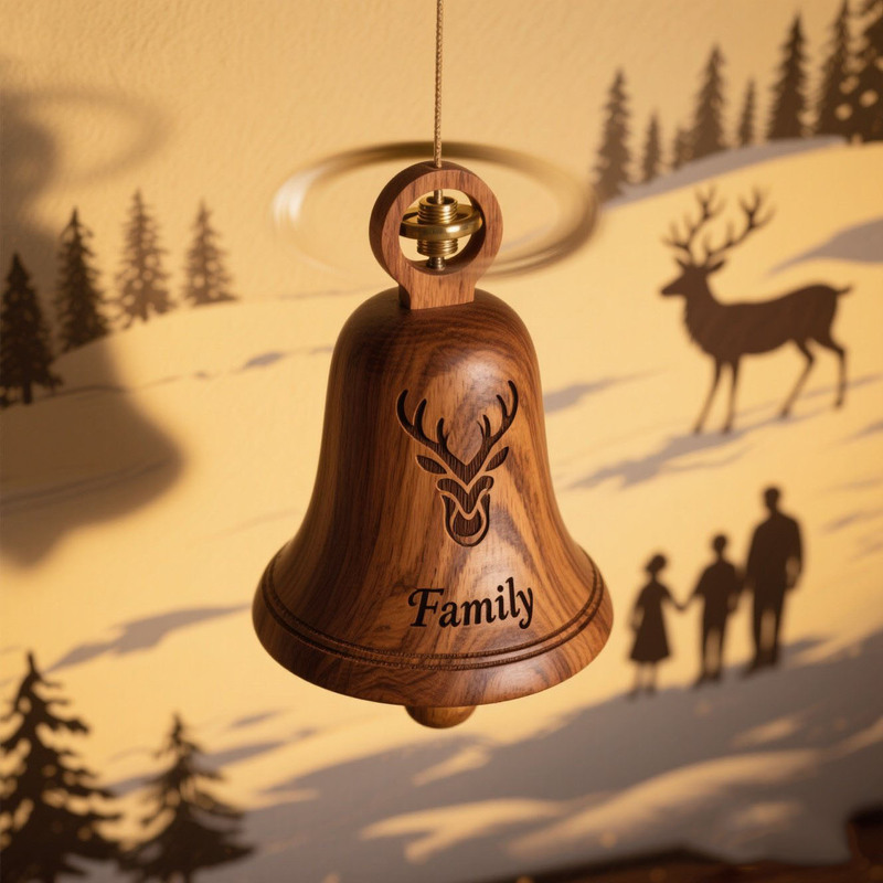 Christmas Bell Pendant Wind Chime Metal Small Pendant Hanging Open Horn Bell