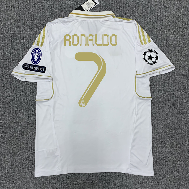 Football Uniform 11-12 Real Madrid Home Jersey Kaka Di Maria Benzema Ronaldo Ramos Ozil