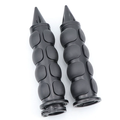 Retro Harley handle cover motorcycle modification accessories pointed zinc alloy grip car handle glue 25MM without help (Motorcycle Handle Cover) - 25mm-1inch-black-1-pair