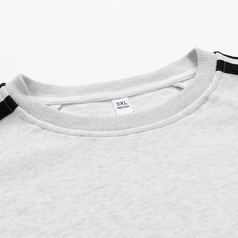 卸売り2025衛衣男春秋新型アメリカカジュアルクラシック双棒丸首重ポンド青少年上着