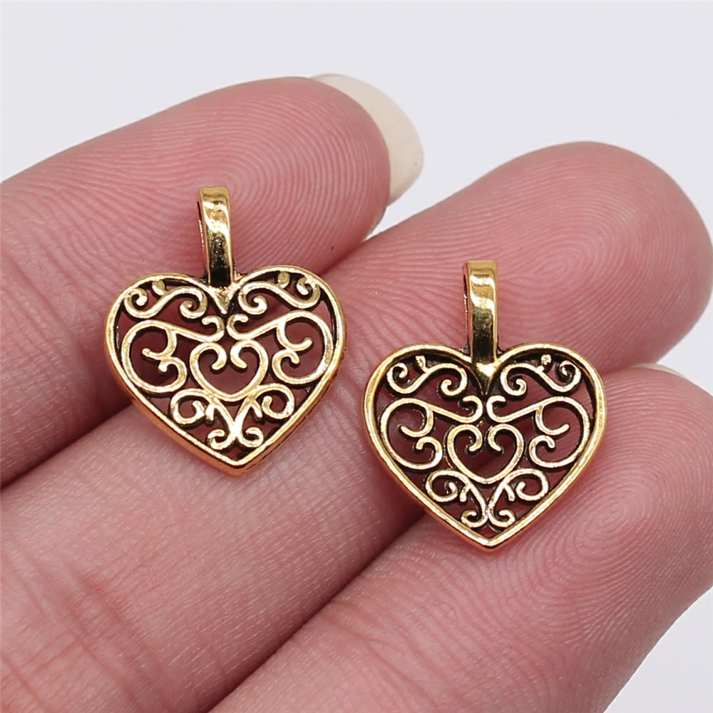 1 Piece Simple Style Heart Shape Alloy Plating Pendant Jewelry Accessories display picture 7