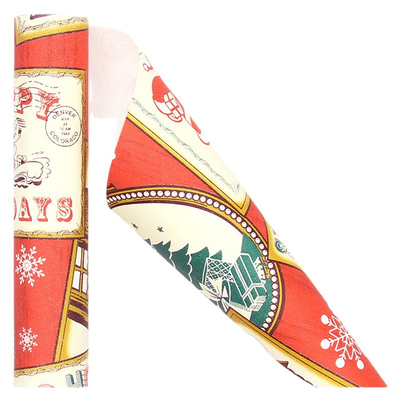 Papel de regalo de Navidad Papel Kraft vintage a cuadros rojo Papel de regalo de cumpleaños de San Valentín papel de regalo de gran tamaño