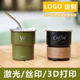 单层卷边304不锈钢水杯办公咖啡杯可折叠啤酒杯户外露营随手杯