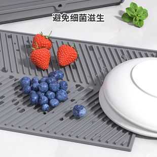 in stock Wholesale Silicone Water Filter Mat Household Kitchen Stainless Steel Sink Drain Mat Heat Insulation Mat Anti-Slip Mat Silicone Mat