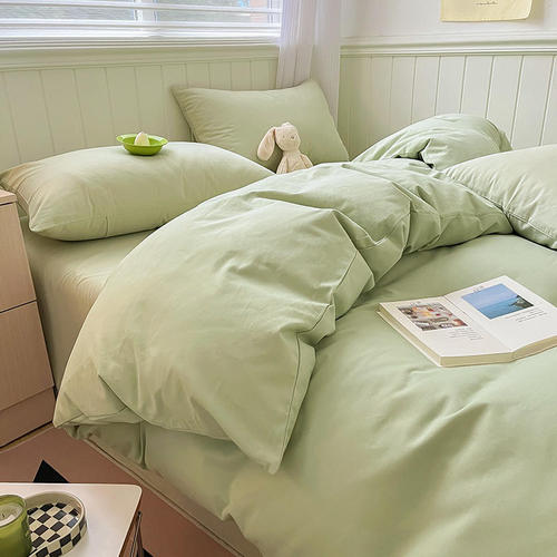 2024 new type A cotton brushed simple solid color single quilt cover dormitory bed sheet quilt cover brushed quilt cover