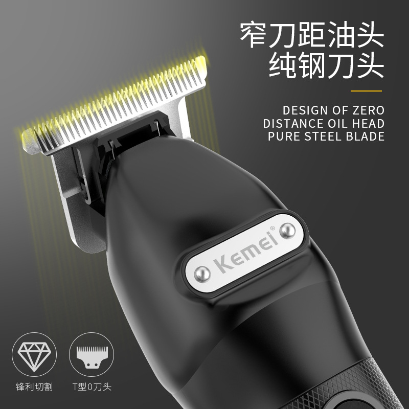 Kemei KM-1753 cortadora de cabello con base de carga de la batería de litio de talla cortadora de cabello eléctrica