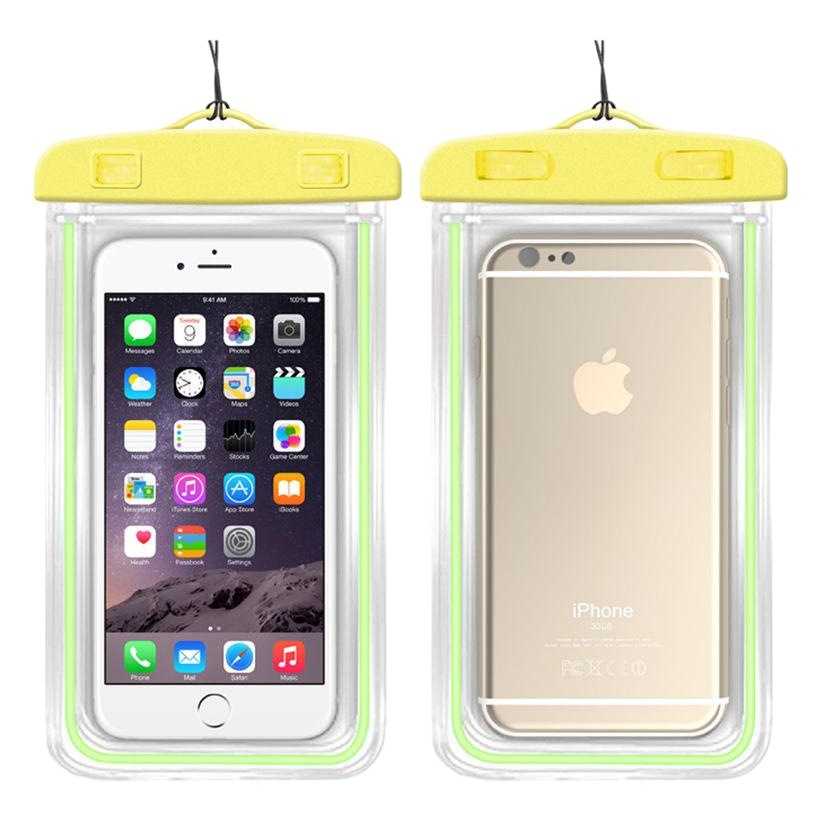 Dropshipping Tpu Mobile Phone Waterproof Bag Cover Fluorescent Mobile Phone Waterproof Bag Luminous Mobile Phone Waterproof