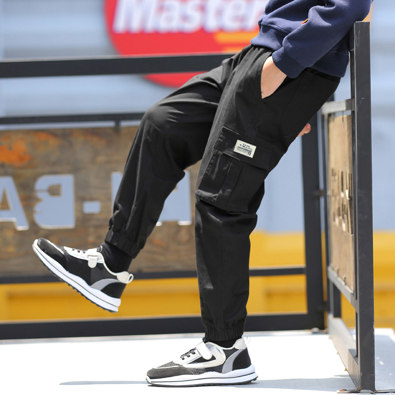 Pantalones de bolsillo retro al aire libre pantalones deportivos calientes pantalones largos japoneses sueltos
