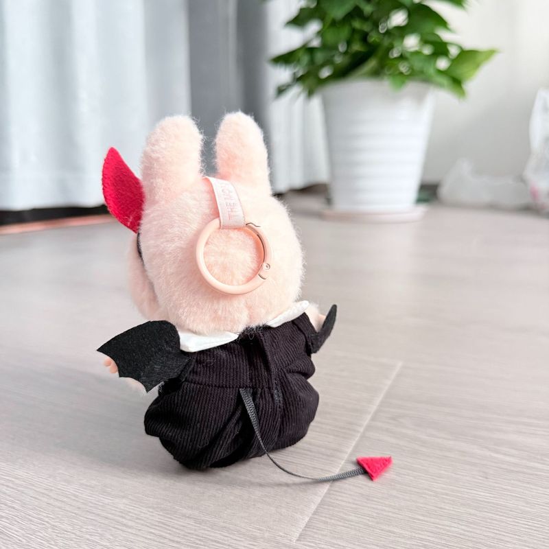 一二三代钥匙扣Labubu衣服挂件拉布布娃衣暗夜小恶魔圣诞万圣节萌|undefined